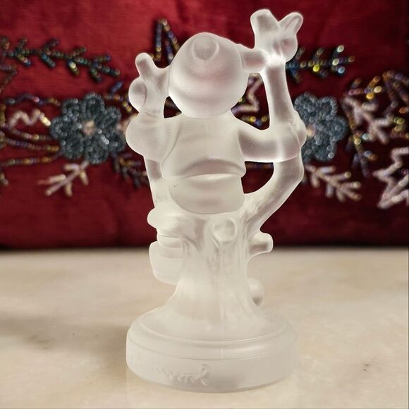 Goebel Hummel 1992 Frosted crystal glass boy on the apple tree figurine Germany - Picture 3 of 8